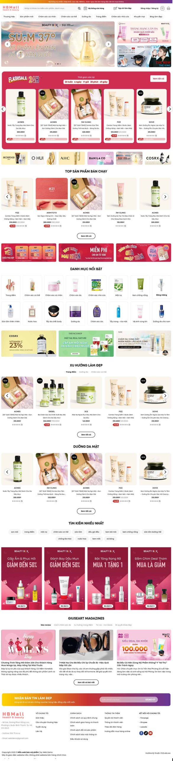 Theme wordpress mỹ phẩm 11