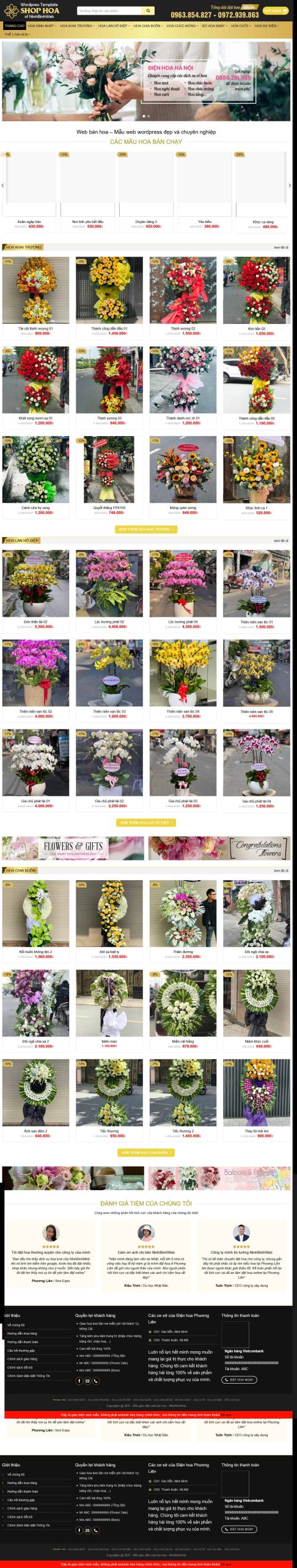 Theme wordpress shop hoa tươi 1